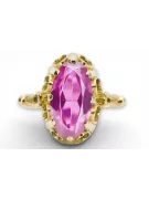Ring Amethyst 14 Karat Gelbgold Vintage Stil vrc134y